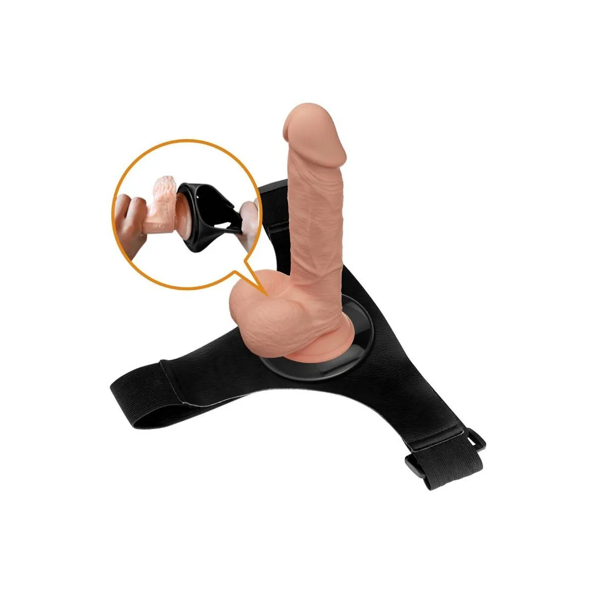 Harness-Hose Universal-Harness mit Dildo Jerry 21,8 cm Natur von Pretty Love | Fesselliebe.de