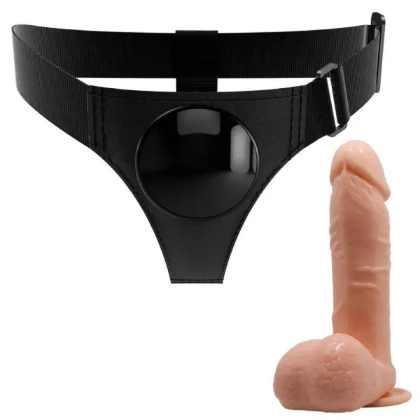 Harness-Hose Universal-Harness mit Dildo Tom 20 cm Natur von Pretty Love | Fesselliebe.de