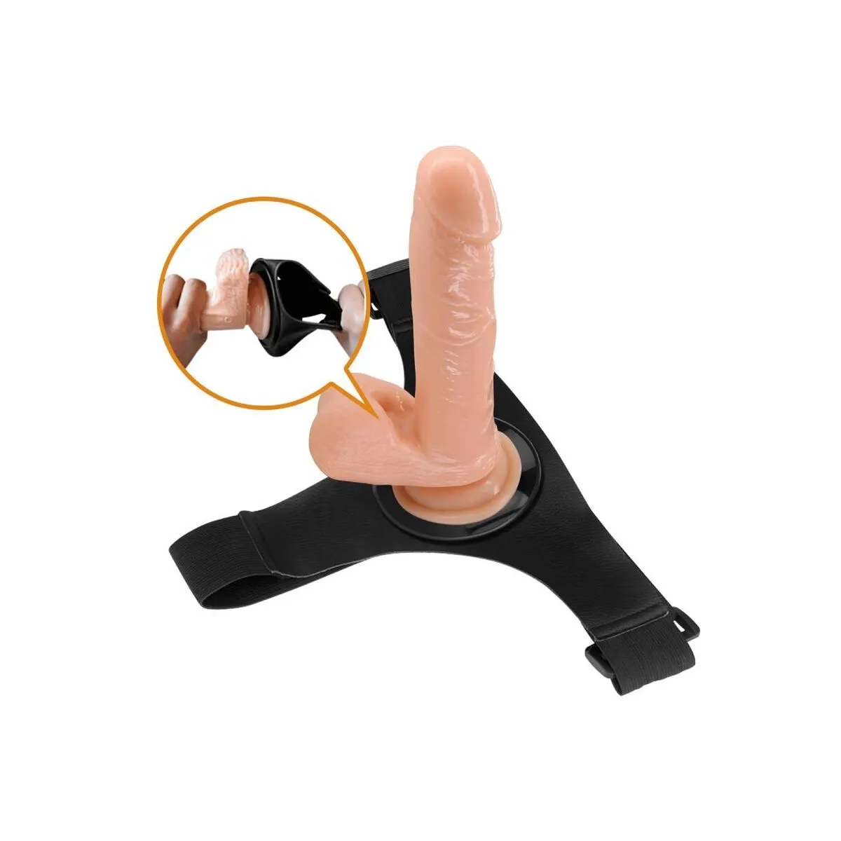 Harness-Hose Universal-Harness mit Dildo Tom 20 cm Natur von Pretty Love | Fesselliebe.de