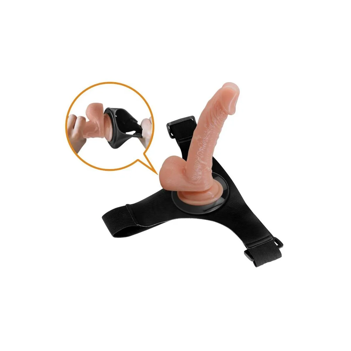 Harness-Hose Universal-Harness mit Dildo Kevin 19 cm Natural von Pretty Love | Fesselliebe.de