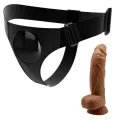Harness-Hose Universal-Harness mit Dildo Micheal 20 cm Schwarz von Pretty Love