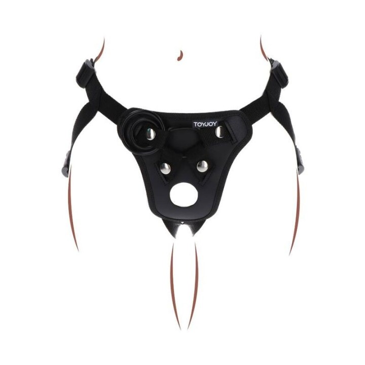 Strap-On-Vergnügungsgeschirr Schwarz von Get Real | Fesselliebe.de