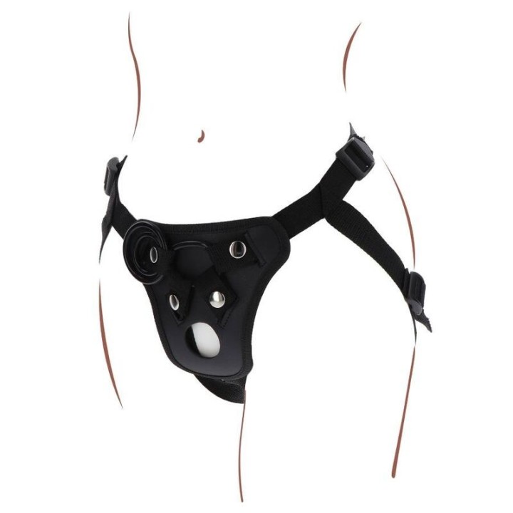 Strap-On-Vergnügungsgeschirr Schwarz von Get Real | Fesselliebe.de