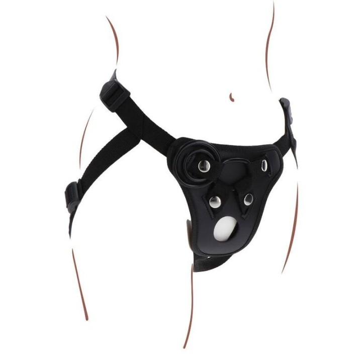 Strap-On-Vergnügungsgeschirr Schwarz von Get Real | Fesselliebe.de