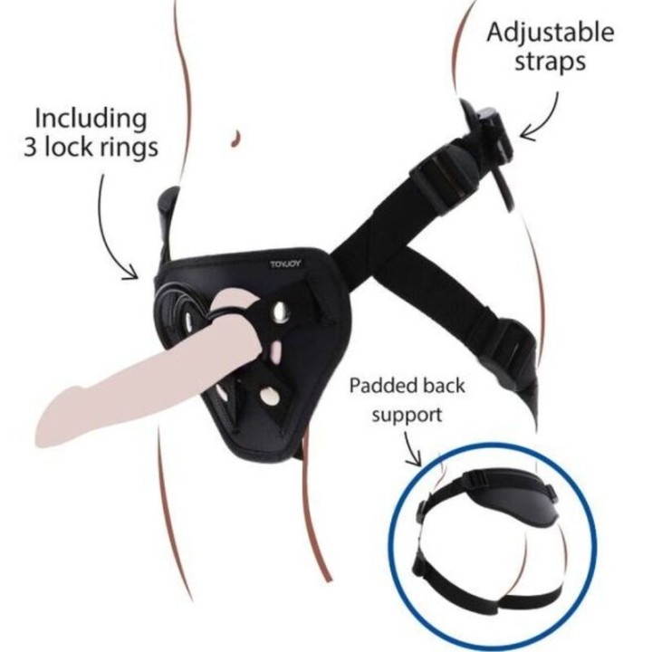 Strap-On-Deluxe-Gurt Schwarz von Get Real | Fesselliebe.de