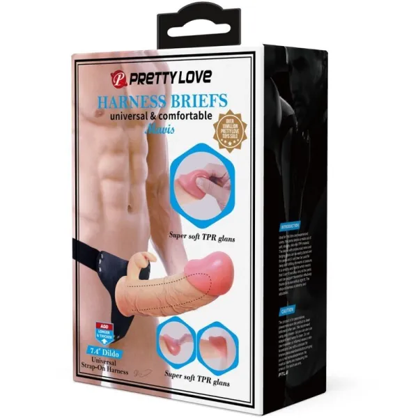 Mavis Harness Universal Slip mit Dildo 19 cm Natur von Pretty Love | Fesselliebe.de