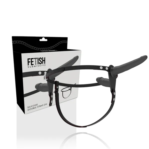 Doppelte Penetration Schwarz von Fetish Submissive Harness | Fesselliebe.de