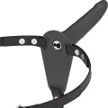 Schwarzer Silikonvibrator 15 cm von Fetish Submissive Harness