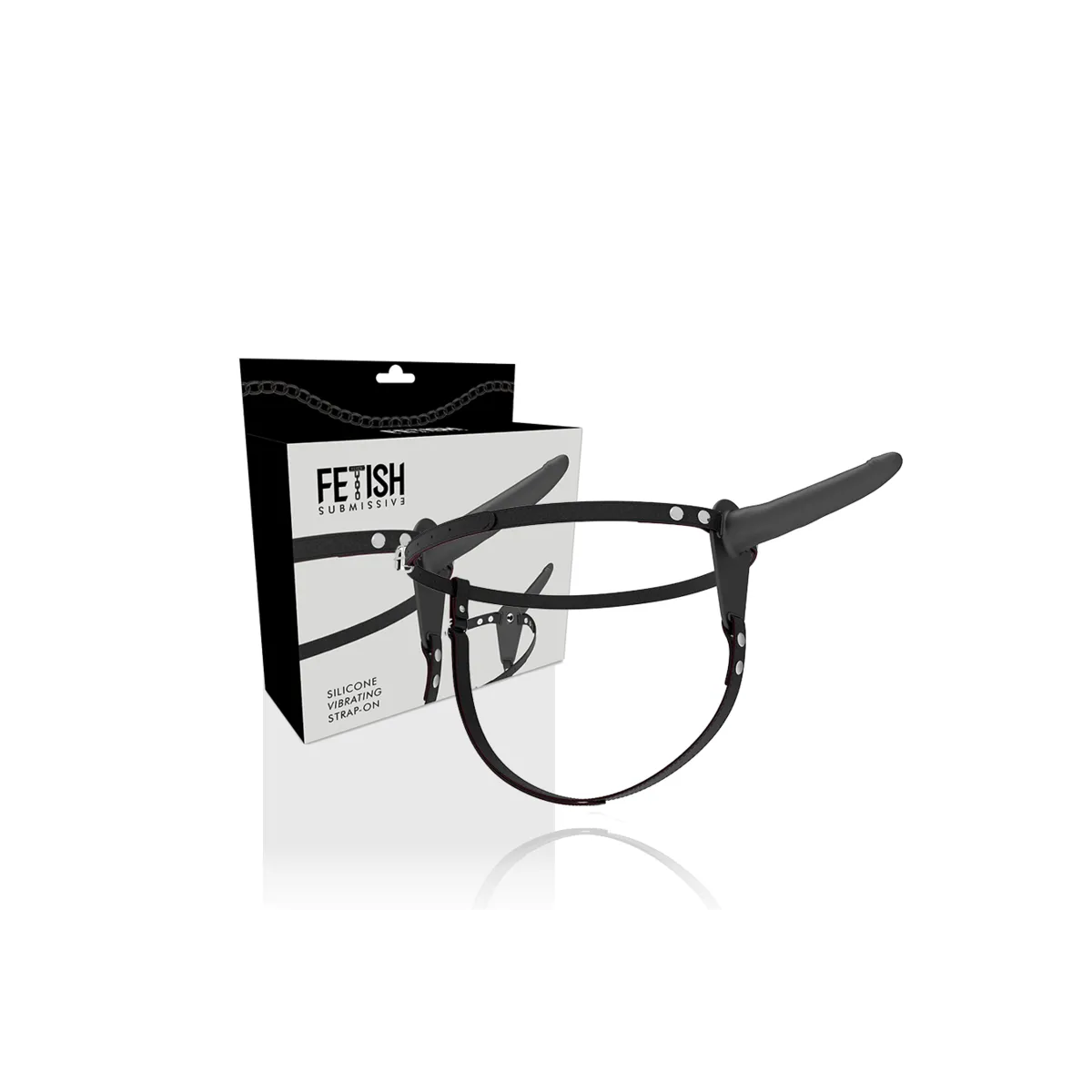 Schwarzer Silikonvibrator 15 cm von Fetish Submissive Harness | Fesselliebe.de