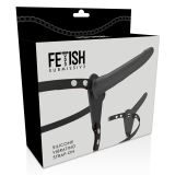 Schwarzer Silikonvibrator 15 cm von Fetish Submissive Harness | Fesselliebe.de