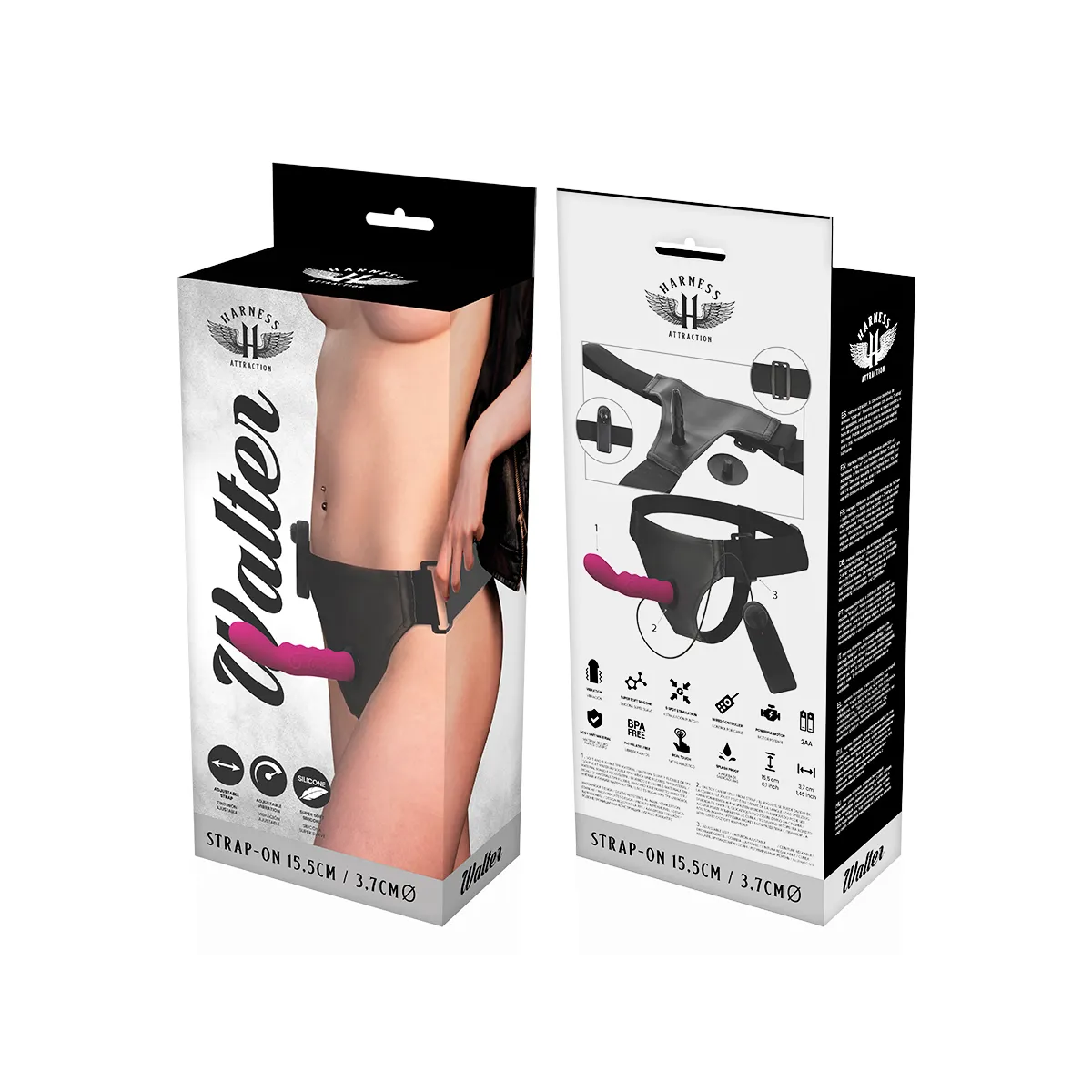 Rnes Walter mit Vibration 15,5 cm -O- 3,7 cm von Harness Attraction | Fesselliebe.de