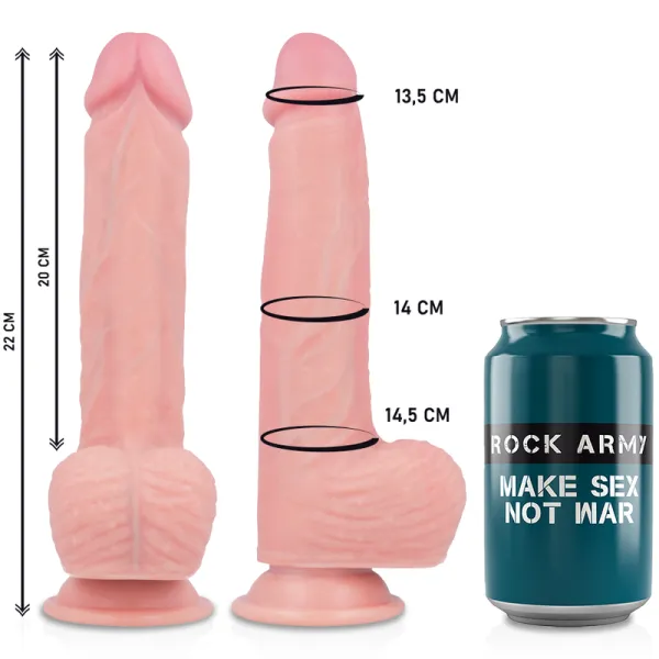 Harness + Flüssigsilikon Vibrator Premium Apache mit Fernbedienung 20,5 cm -O- 4,62 cm von Rock Army | Fesselliebe.de