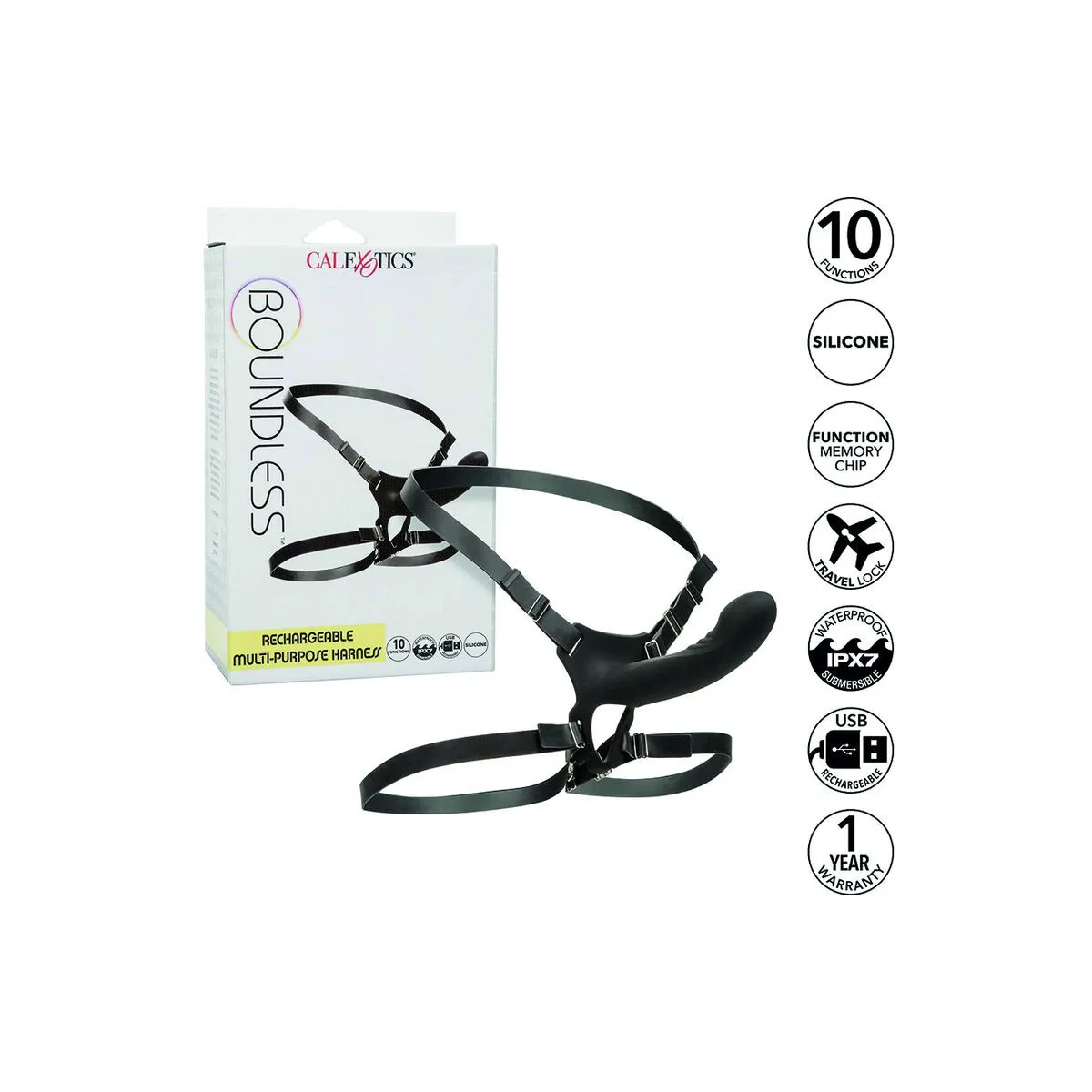 Boundless wiederaufladbarer Multiporpuse-Arness von Calexotics | Fesselliebe.de