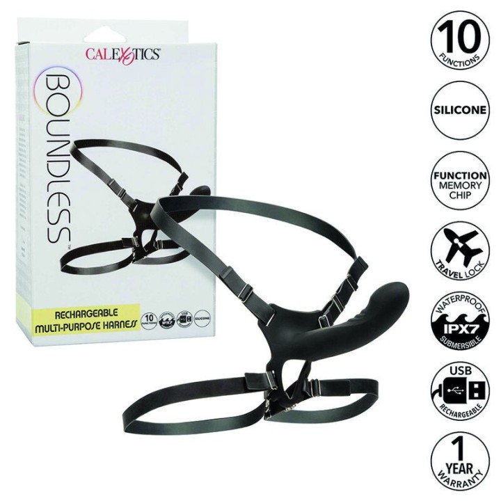 Boundless wiederaufladbarer Multiporpuse-Arness von Calexotics | Fesselliebe.de