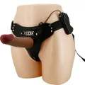 Starks Harness Slip Multi-Speed Vibration Dildo 17,5 cm Hellbraun von Pretty Love