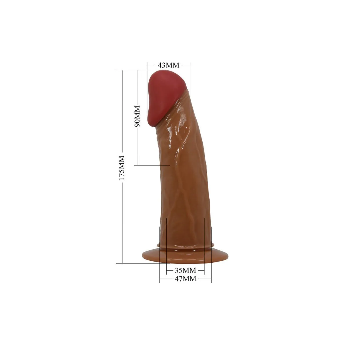Starks Harness Slip Multi-Speed Vibration Dildo 17,5 cm Hellbraun von Pretty Love | Fesselliebe.de
