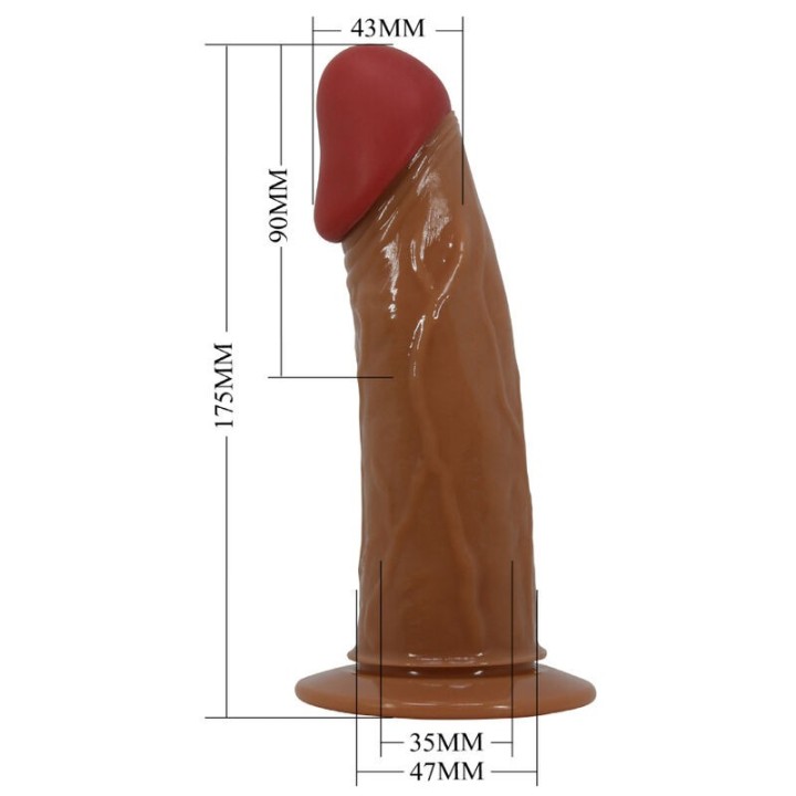 Starks Harness Slip Multi-Speed Vibration Dildo 17,5 cm Hellbraun von Pretty Love | Fesselliebe.de