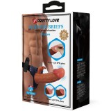 Marion Harness Universal Slip mit Vibrationsdildo 19 cm Braun von Pretty Love | Fesselliebe.de