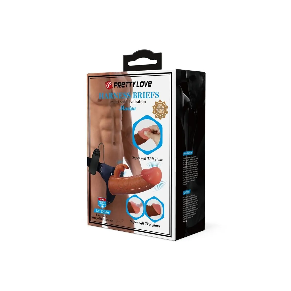 Marion Harness Universal Slip mit Vibrationsdildo 19 cm Braun von Pretty Love | Fesselliebe.de