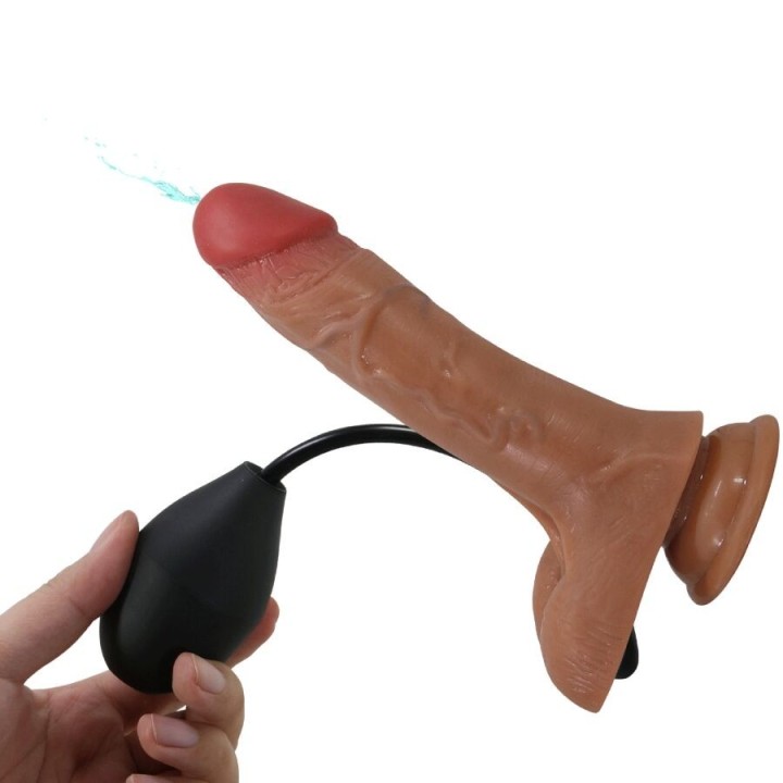Universal Harness Slip mit Vibrierendem und Squirting-Dildo 15,5 cm Mulato von Pretty Love | Fesselliebe.de