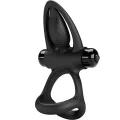Vibrationsring 10 Vibrationen Schwarzes Silikon von Pretty Love Male