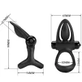 Vibrationsring 10 Vibrationen Schwarzes Silikon von Pretty Love Male