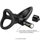 Vibrationsring 10 Vibrationen Schwarzes Silikon von Pretty Love Male | Fesselliebe.de