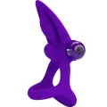 Vibratorring 10 Vibrationen Lila Silikon von Pretty Love Male