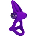 Vibratorring 10 Vibrationen Lila Silikon von Pretty Love Male