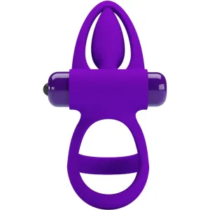 Vibratorring 10 Vibrationen Lila Silikon von Pretty Love Male