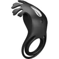Ruben Vibratorring 7 Vibrationen Schwarzes Silikon von Pretty Love Male