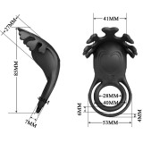 Ruben Vibratorring 7 Vibrationen Schwarzes Silikon von Pretty Love Male | Fesselliebe.de