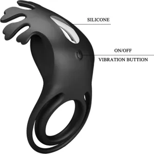 Ruben Vibratorring 7 Vibrationen Schwarzes Silikon von Pretty Love Male
