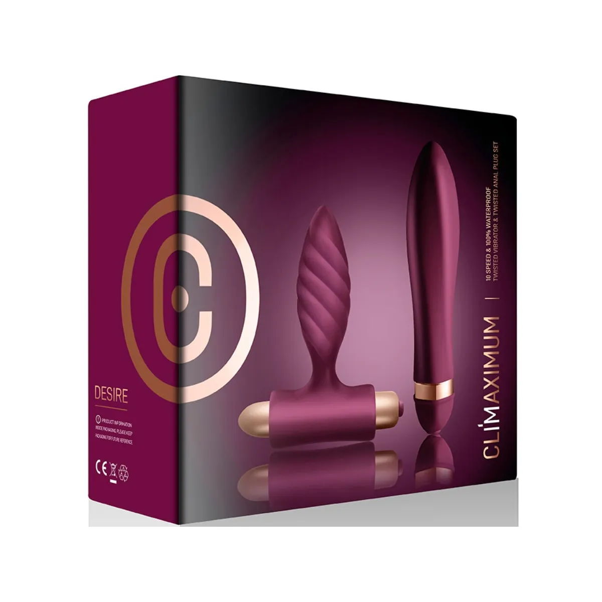 Desire Kit Twisted Vibrator + Analplug von Climaximum | Fesselliebe.de
