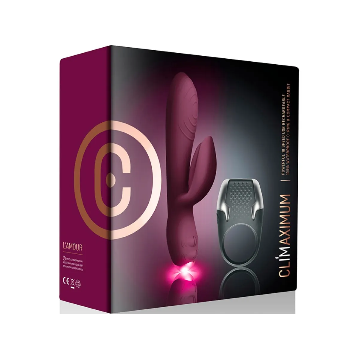Lamour Kit Rabbit Vibrator + Led-Penisring von Climaximum | Fesselliebe.de