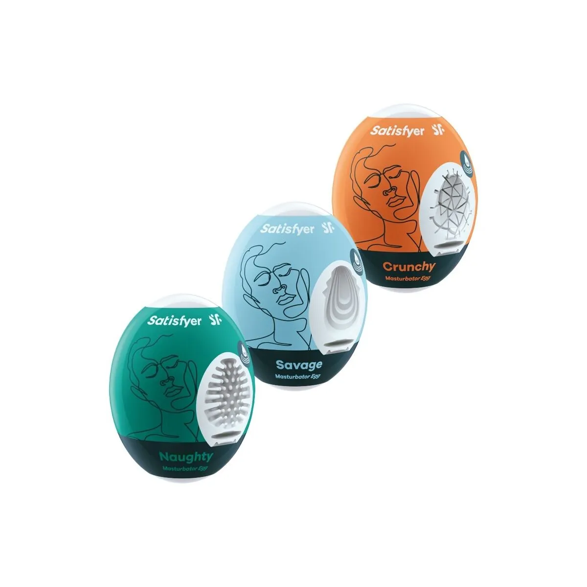 3 Masturbator Eier Naughty, Savage & Crunchy von Satisfyer Eggs | Fesselliebe.de