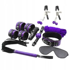 Bdsm Set 8pcs Purble / Black, von Secretplay 100% Fetish | Fesselliebe.de
