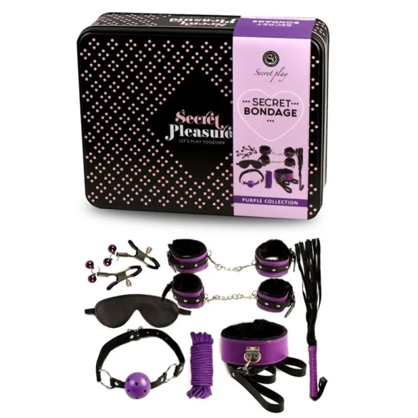 Bdsm Set 8pcs Purble / Black, von Secretplay 100% Fetish | Fesselliebe.de