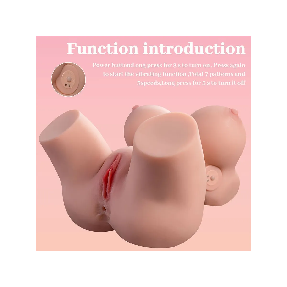 Frieda Realistischer weiblicher Torso mit Vibration 36 cm von Xise | Fesselliebe.de