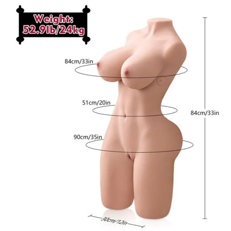 Erica Stossender Realistischer Torso mit weiblicher Vibration 84 cm von Xise | Fesselliebe.de