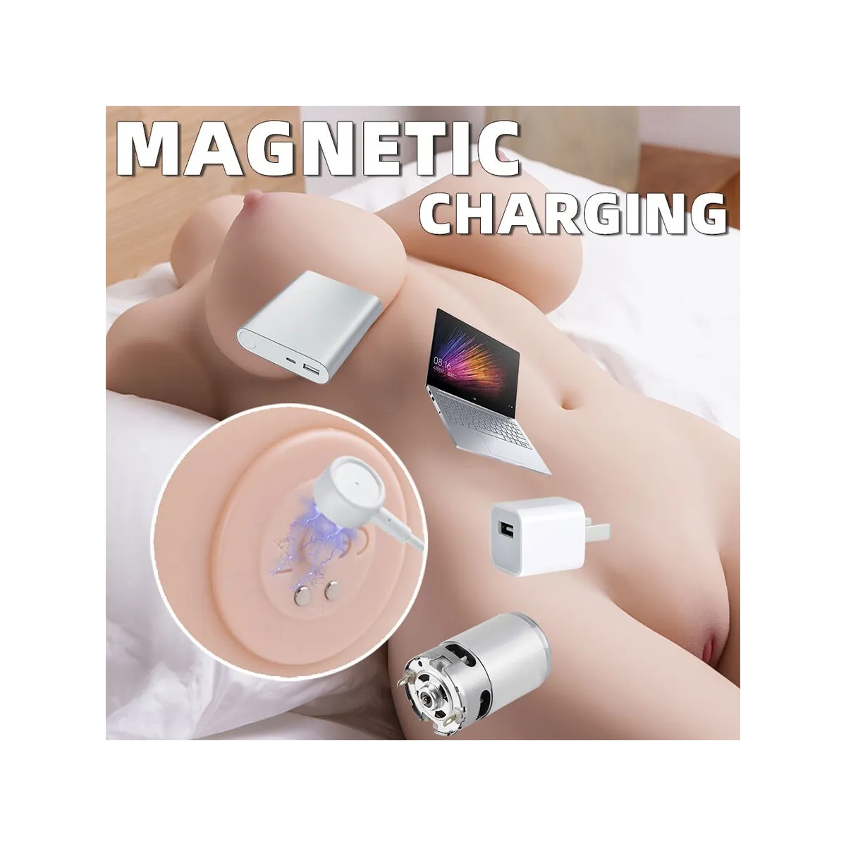 Realistischer, Gepflegter weiblicher Torso mit Stoßfunktion, 71 cm von Xise | Fesselliebe.de