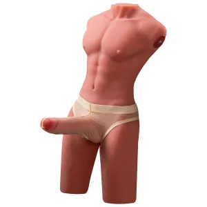 Jason Halbkörper Realistischer männlicher Torso mit Stoss- und Vibrationsmöglichkeiten 55 cm von Xise