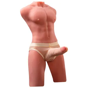 Jason Halbkörper Realistischer männlicher Torso mit Stoss- und Vibrationsmöglichkeiten 55 cm von Xise