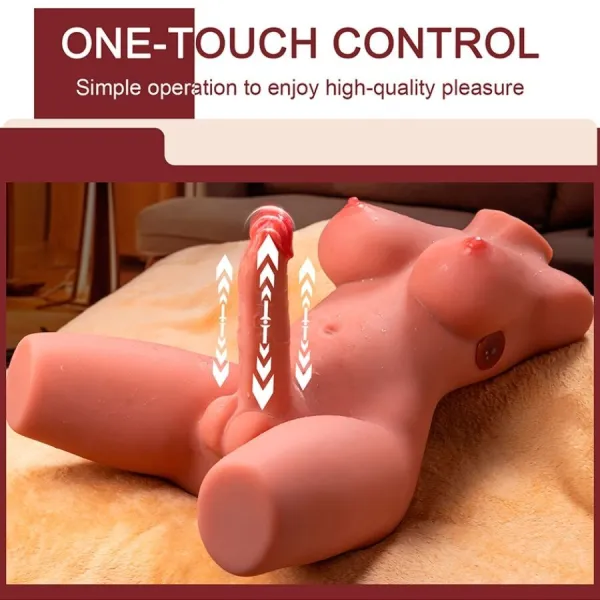 Miah Lady Boy weiblicher Torso mit Dildo mit Vibration und Stossfunktion 55 cm von Xise | Fesselliebe.de