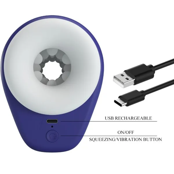 Dj Lady männlicher Masturbator mit Vibration 5 Einstellungen Lila von Pretty Love Male | Fesselliebe.de