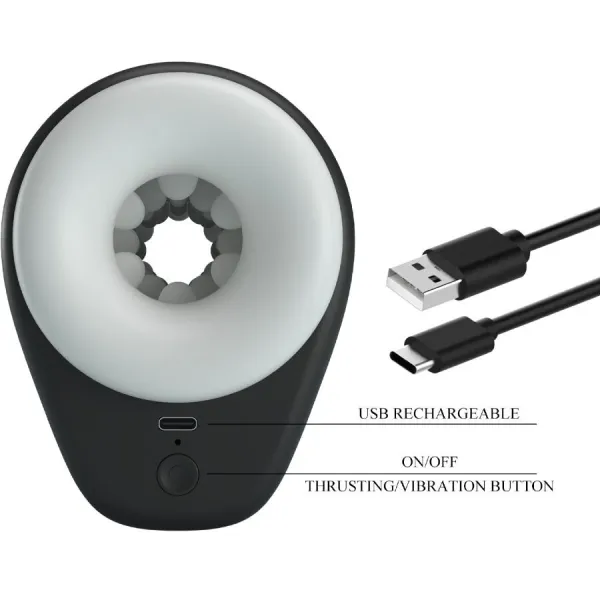 Dj Girl männlicher Masturbator mit Vibration 5 Einstellungen Negro von Pretty Love Male | Fesselliebe.de