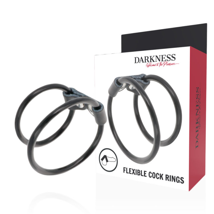 Doppelter Flexibler Penisring von Darkness Sensations | Fesselliebe.de