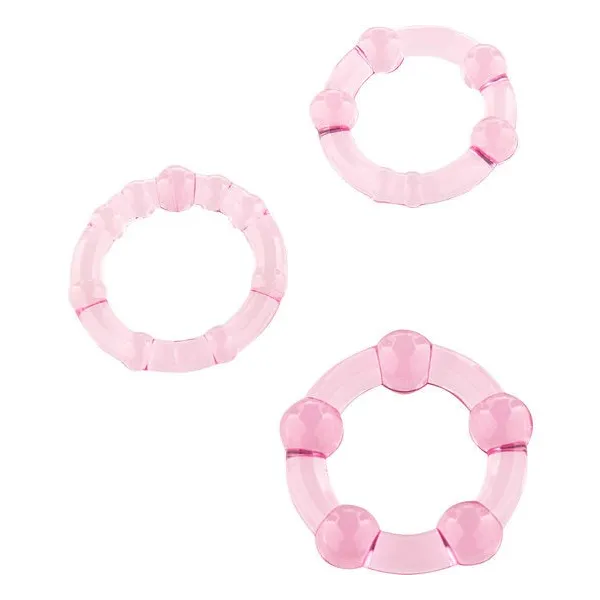 Set aus Drei Rosa Penisringen von Seven Creations | Fesselliebe.de