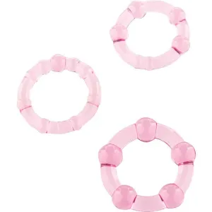 Set aus Drei Rosa Penisringen von Seven Creations | Fesselliebe.de