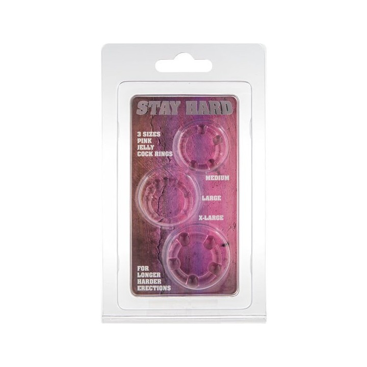 Set aus Drei Rosa Penisringen von Seven Creations | Fesselliebe.de